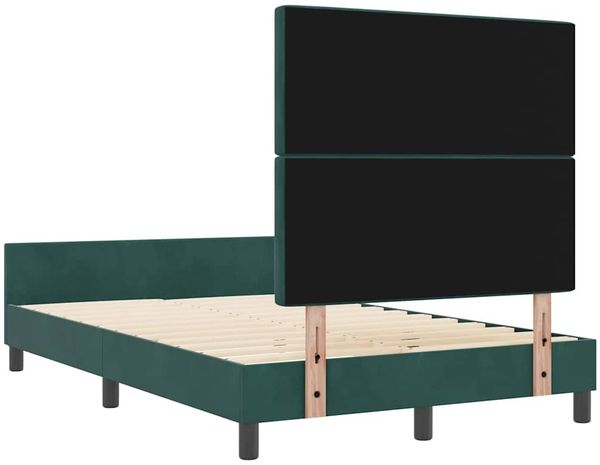 vidaXL Boxspringbett mit Kopfteil Dunkelgrün 120 x 200 cm Samt 3344864 Bild 9