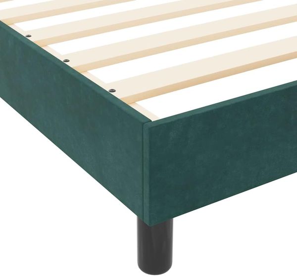 vidaXL Boxspringbett mit Kopfteil Dunkelgrün 120 x 200 cm Samt 3344864 Bild 11
