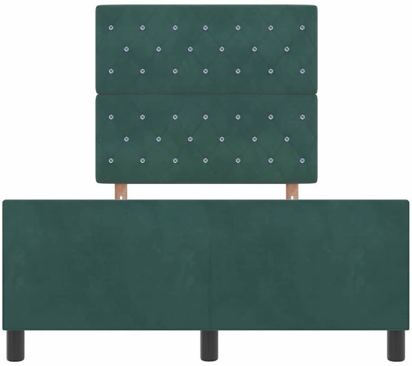 vidaXL Boxspringbett mit Kopfteil Dunkelgrün 120 x 200 cm Samt 3344864 Bild 7