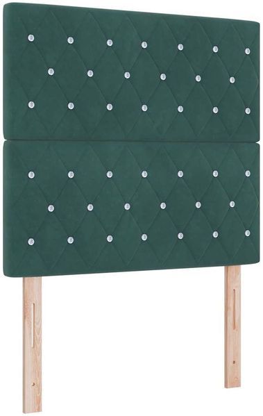 vidaXL Boxspringbett mit Kopfteil Dunkelgrün 120 x 200 cm Samt 3344864 Bild 6