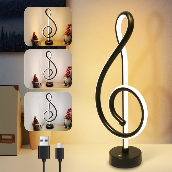 ZMH LED Tischlampe Nachttischlampe Kabellos - Touch Dimmbar Akku Tischleuchte mit USB Aufladbar Schwarz Nachttischleuchte Wohnzimmer ohne Kabel Batteriebetrieben Modern Tischlampen für Schlafzimmer