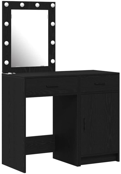 vidaXL Schminktisch 2 pcs Schwarz 50 x 41 x 135 cm Holzwerkstoff 3334237