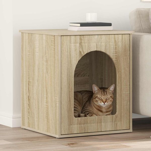 vidaXL Katzenhaus Sonoma 53 x 52 x 62 cm Holzwerkstoff 8000709