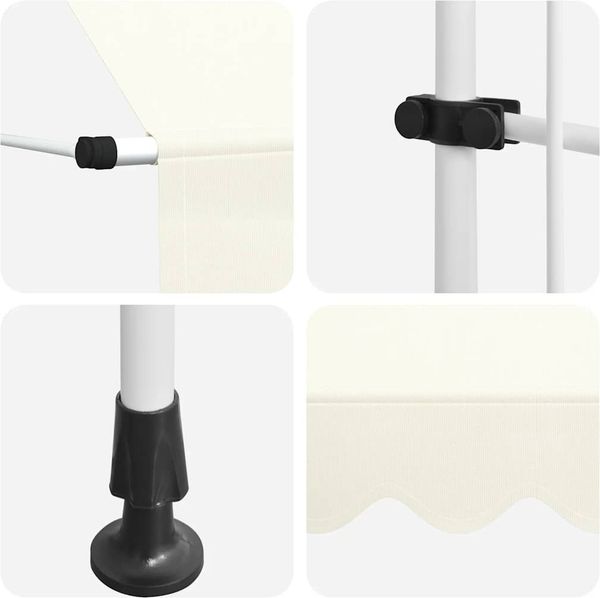 vidaXL Einziehbare Markise Handbetrieben 250 cm Cremeweiß 143695 Bild 7