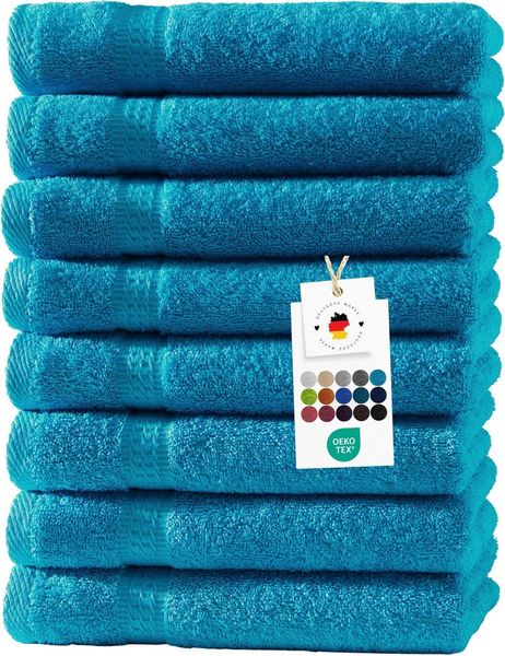 Carpe Sonno Handtuch Set 50x100 cm 100% Baumwolle Handtücher Set 500 g/m2 Frottier Handtuchset, Frottier (Spar-Set, 8-St), Extra Soft & Weich, Saugfähig, Schwer, Atmungsaktiv, schnell trocknend