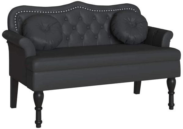 vidaXL Chesterfield Bank Schwarz 120,5 x 65 x 75 cm Kunstleder 42019284