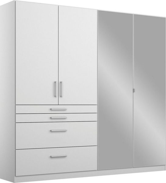 rauch Drehtürenschrank Kleiderschrank Schrank Garderobe Garderobenschrank Topseller HOMBURG mit Spiegel, oberer Schubkasten mit Einteilung MADE IN GERMANY