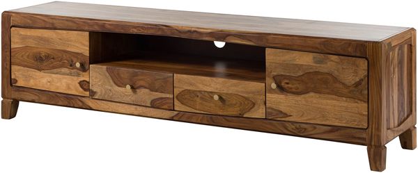 TV-Board Sheesham 200x45x55 braun lackiert ANCONA #111