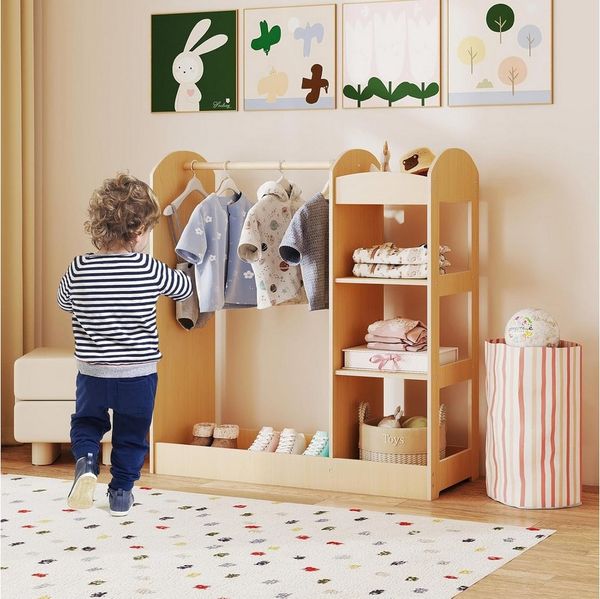 KOMFOTTEU Kleiderständer Kindergarderobe, 93,5 x 38 x 100 cm