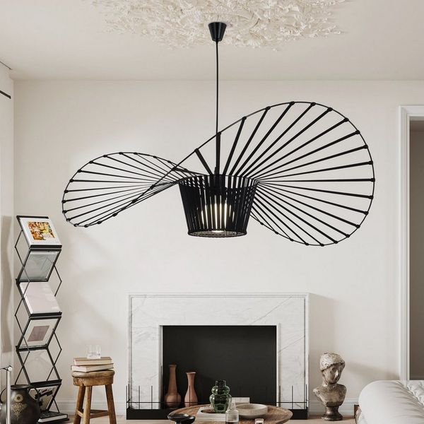 Nettlife Pendelleuchte Vintage Schwarz Esstisch E27 Hängelampe 60/80/100/120/140CM, LED wechselbar, Modern Pendellampe für Wohnzimmer Schlafzimmer Korridor Esszimmer