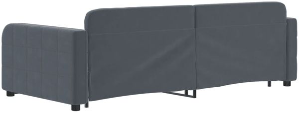 vidaXL Tagesbett Ausziehbar mit Schubladen Dunkelgrau 90x200 cm Samt 3196978 Bild 5