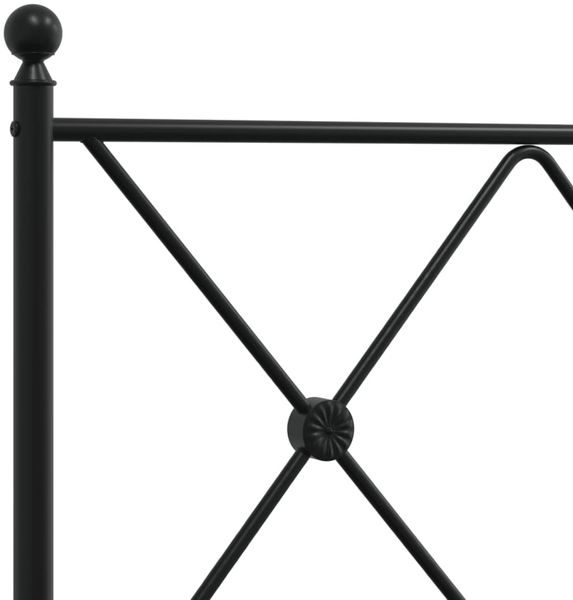 vidaXL Bettgestell mit Kopfteil Metall Schwarz 183x213 cm 376507 Bild 7