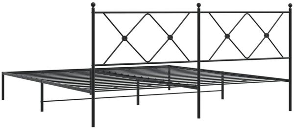 vidaXL Bettgestell mit Kopfteil Metall Schwarz 183x213 cm 376507 Bild 6