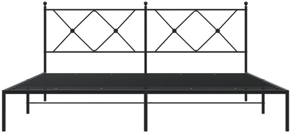 vidaXL Bettgestell mit Kopfteil Metall Schwarz 183x213 cm 376507 Bild 4