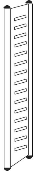 Kerkmann Design-Regal M2 Abschlussrahmen HxT 1800x500mm Böden alusilbe