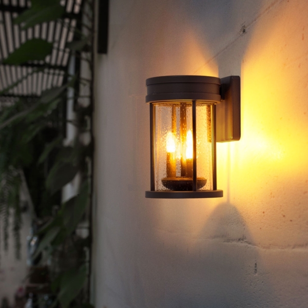 2er Set LED Solarleuchte, Feuer-Effekt, rostfarben, 3in1, 12 cm Bild 4