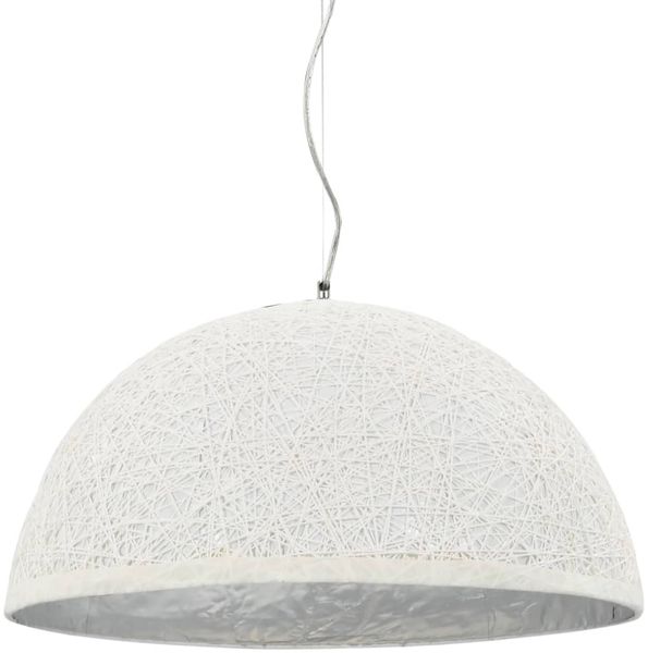 vidaXL Pendelleuchte Weiß und Silbern Ø50 cm E27 50937