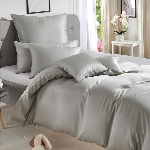 TRAUMSCHLAF Bettwäsche Uni Tencel™ Lyocell, Lyocell, 3 teilig, glatte Oberfläche und super angenehmes weiches Hautgefühl