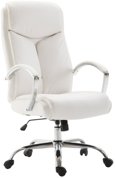 CLP Bürostuhl Vaud Kunstleder höhenverstellbar und drehbar,weiß