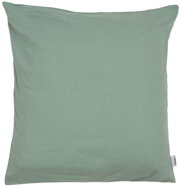 Kissenbezug ca. 40x40 cm Jersey natural-grün beties "BasicSoft"