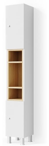 Vicco 'Aquis' Hochschrank, Spanplatte, 30 x 200 x 30 cm, Weiß