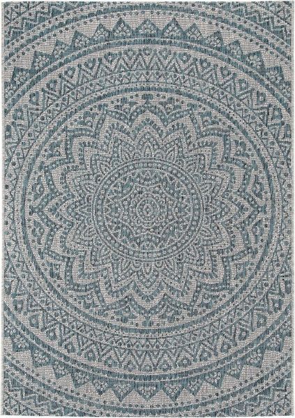 benuta Outdoorteppich Cleo, rechteckig, Höhe: 5 mm, Teppich Wohnzimmer, Schlafzimmer, Esszimmer, Flur, Kunstfaser, Cozy