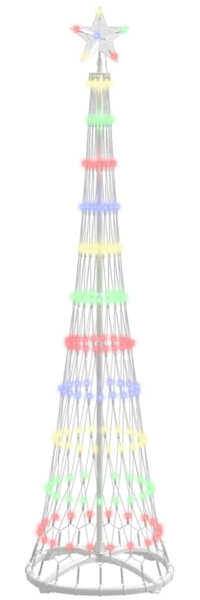 vidaXL LED-Weihnachtsbaum Mehrfarbig 51 x 51 x 190 cm Metall 42018774