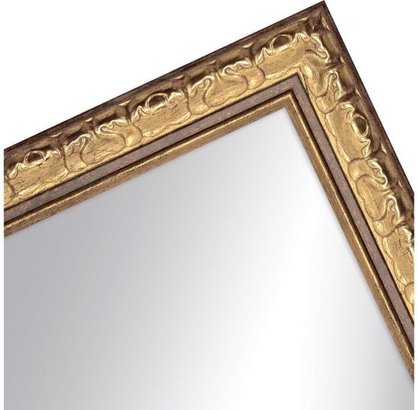 WANDStyle Wandspiegel H215, Gold, aus Kunststoff im antiken Stil