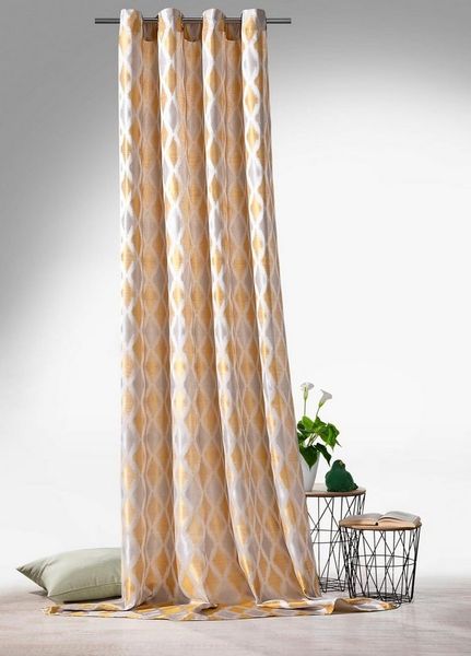 Weckbrodt Vorhang Raute (1 St), Ösen, blickdicht, Jacquard, Jacquard, strukturiert, blickdicht, Muster Raute, Gardine, Store