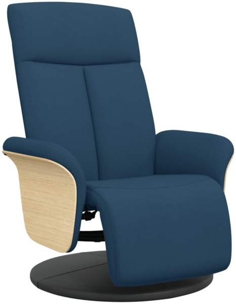 vidaXL Relaxsessel mit Fußteil Blau Stoff 356528