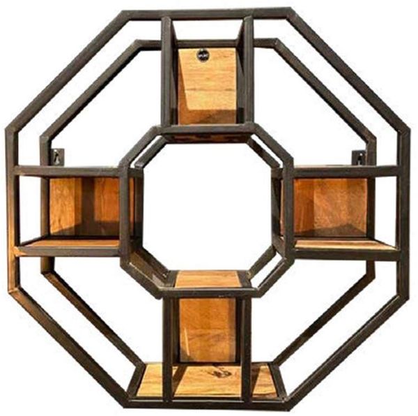 Sitheim-Europe Wandregal Wandregal Hattem Massiveholz, Mit Ablageboden