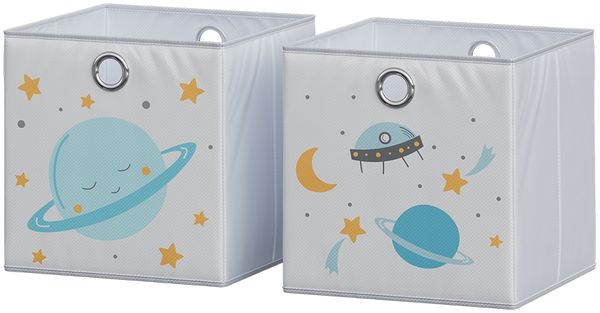 Faltbox Grau (Weltall) 30 x 30 cm (Motiv Weltall) Vicco