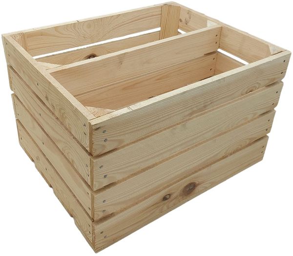 Deko-Holzkiste natur geflammt Obstkiste Weinkiste Beistelltisch Schuhregal Deko