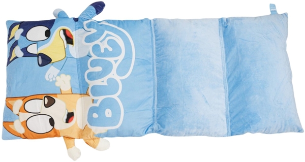 Bluey Nickerchenmatte für Kinder aus Velboa-Stoff – 58x137 cm mit integriertem Kissen
