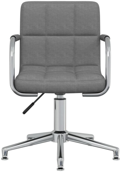 vidaXL Esszimmerstuhl Drehbar Hellgrau Stoff, Drehbar [3088062]