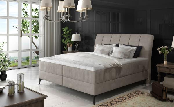 Aderito 140X200, Boxspring Bett, Beige