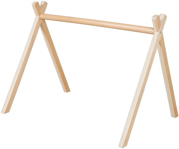 roba Baby-Spielbogen nach Montessori - Baby Gym & Activity Center aus Holz - Spieltrapez ab 3 Monaten zum Anhängen von Spielsets - Natur