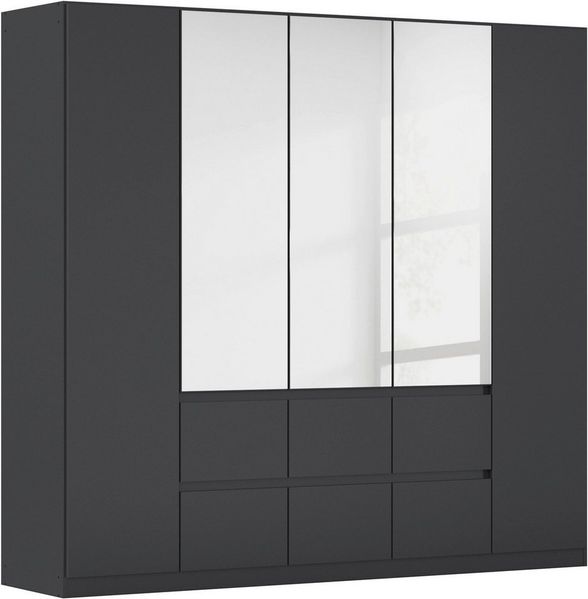 rauch Drehtürenschrank Schrank Garderobe MAINZ Breiten 91/136/181/226/271/315/360, Höhe 210cm (3 verschiedene Ausstattungen BASIC/CLASSIC/PREMIUM (inkl. SOFT-CLOSE) grifflose Front, Außentüren mit Push-to-Open Funktion MADE IN GERMANY