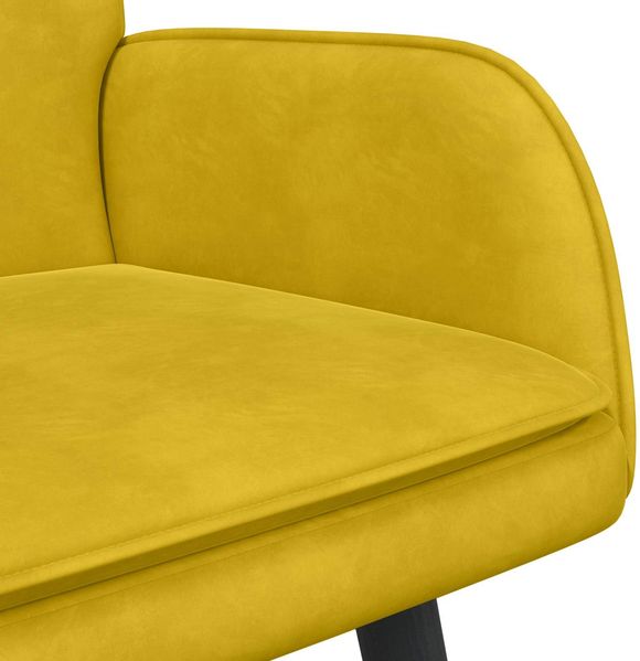 vidaXL 2-Sitzer Sofa Gelb 115 x 61 x 87 cm Samt (V) 42028919 Bild 7