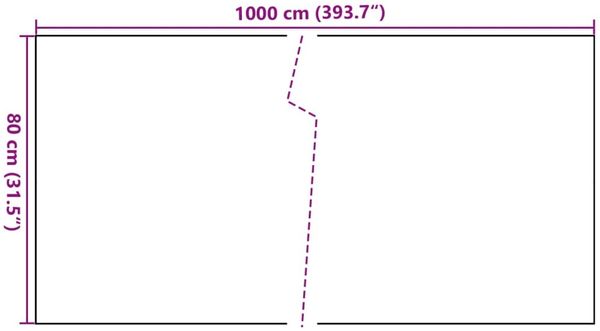 vidaXL Balkon-Sichtschutz Braun und Schwarz 1000x80 cm Poly Rattan 156262 Bild 8