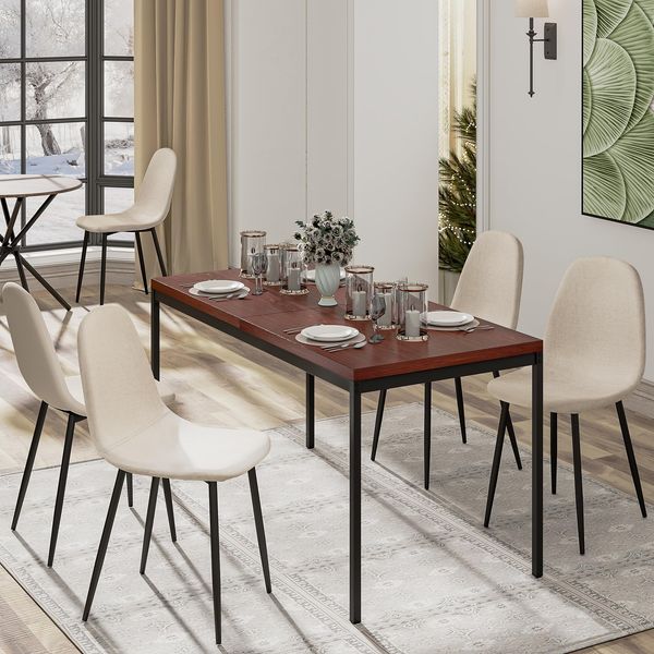 FurnitureR Gastro Tisch Restaurant | 120 x 70 x 75 cm | Robuste MDF-Platte | Metallgestell | Bistrotisch | Gaststättentisch | Beistelltisch