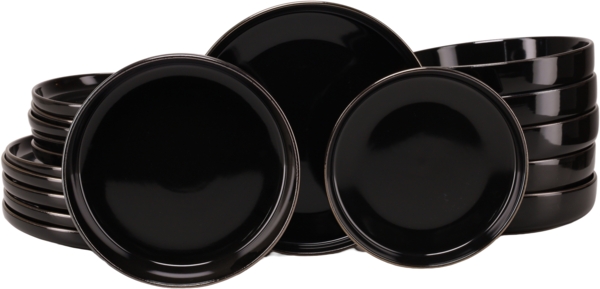 Nordic Festive Schwarz, Tellerset 18-tlg (mo)