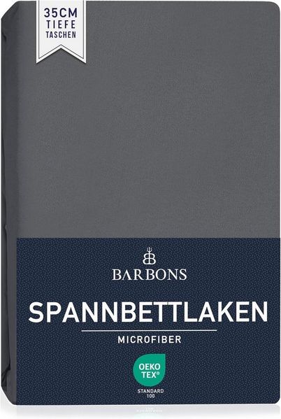 BARBONS Spannbettlaken Mikrofaser Bettlaken, 35 cm Tiefe Spannbetttuch, Gebürstete Polyester, (1 Stück), Topper