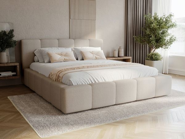 Compleo Polsterbett Wolkenbett modern und elegant, Designerbett LARAS (TOPSELLER Stauraumbett MADE IN EU), mit Bettkasten und Lattenrost