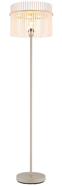 LED Stehleuchte, sandfarben, Glasstäbe satiniert, H 152 cm