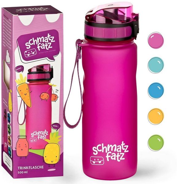 Klarstein Trinkflasche 0,5L, Sport Trinkflasche zum Wandern, Schule & Fitnessstudio, Geschmacksneutrale Wasserflasche Auslaufsicher, Trinkflasche mit Fruchteinsatz, Trinkflasche BPA-Frei, Violett