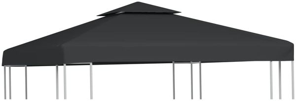 vidaXL Pavillon-Ersatzdach 310 g/m² Dunkelgrau 3x3 m 40878