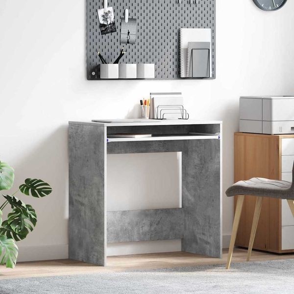 vidaXL Schreibtisch Beton Grau 77,5 x 43 x 79 cm Holzwerkstoff 869517