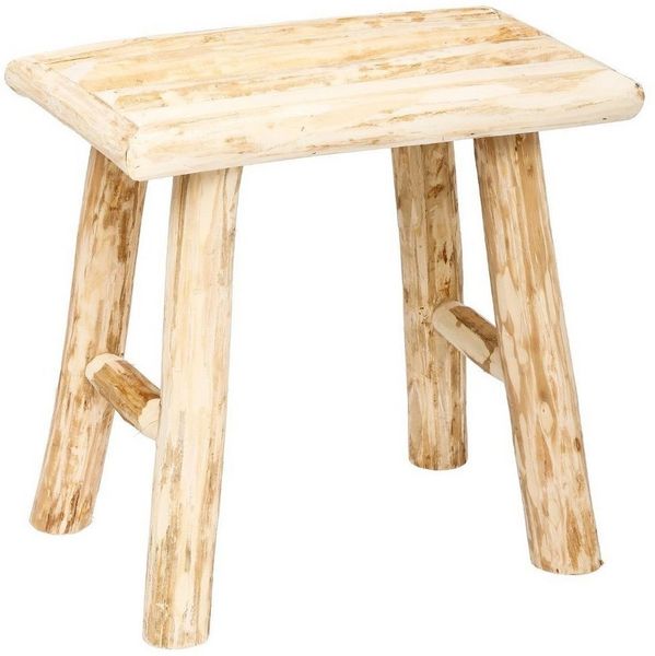 Atmosphera Créateur d'intérieur Sitzhocker Holzhocker - rechteckiger Hocker, Schemel, 34 x 24 x 32 cm (1 Stk, Sitzhocker), funktional