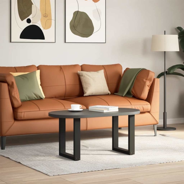 vidaXL Couchtischbeine U-Form 2 Stk. Schwarz 38x(42-43) cm Stahl 4013152